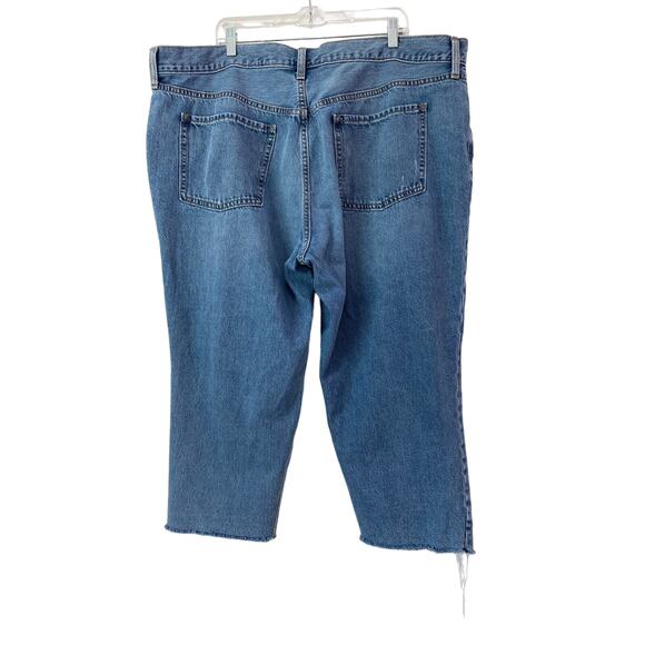 Old Navy High Rise Slouchy Taper Distressed Button Fly Jeans Size 24 Casual Boho - Picture 8 of 8